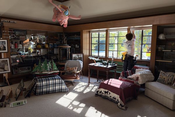 Trip's Windows crew cleaning interior glass at a Los Angeles home