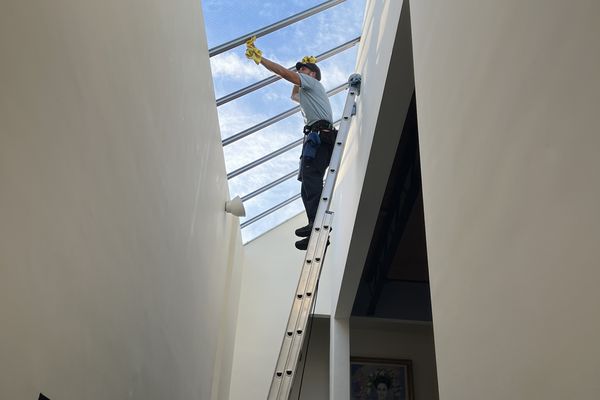 Skylight windows cleaned by Trip's Windows crew
