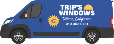 Trip's Windows service van serving homes and businesses across Los Angeles